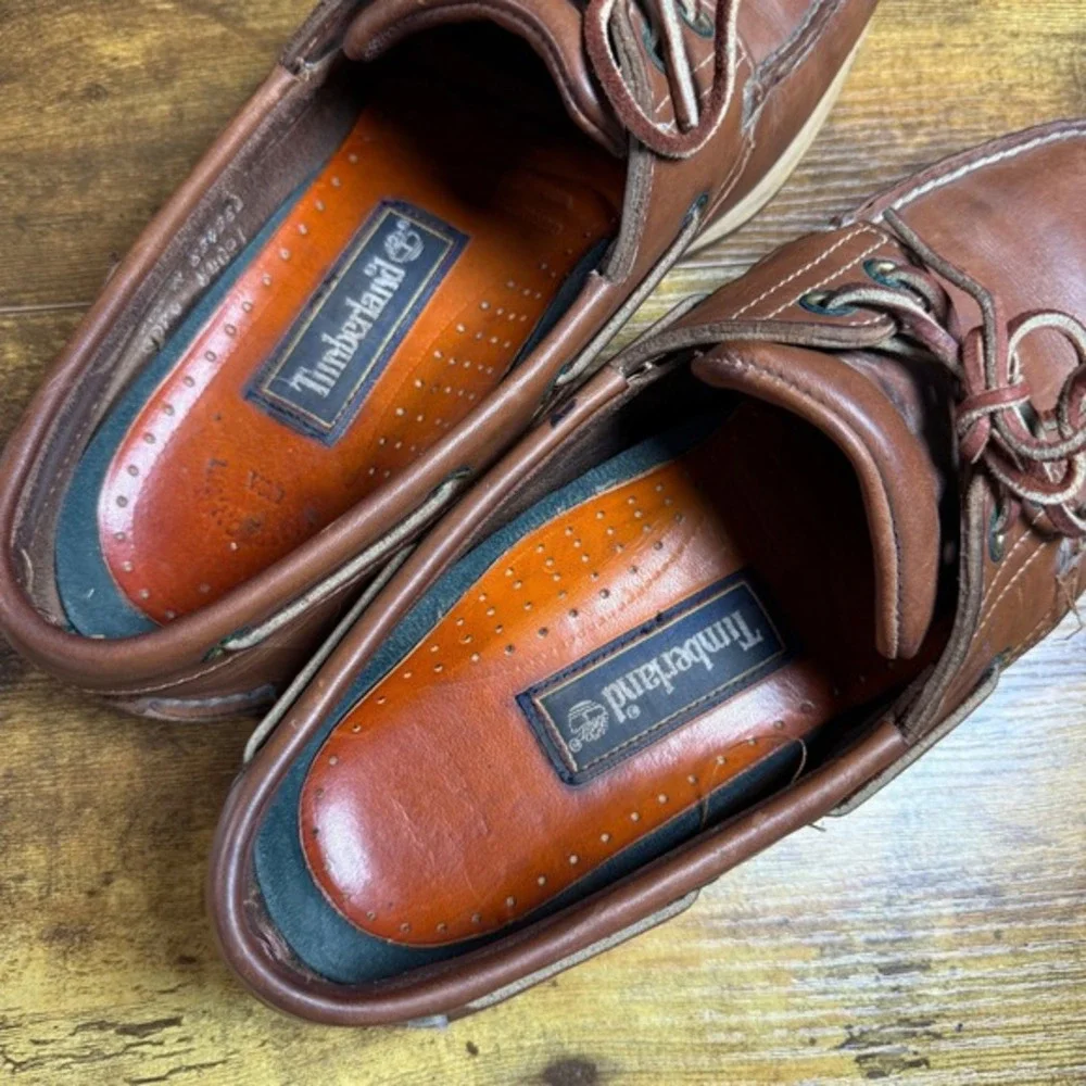 Timberland Classic 2-Eye 534282 Brown Leather Boat Shoe Mens‎ 10.5M